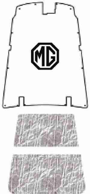 1962-80 MG B C GT AcoustiHood Under Hood Cover with MG-01 MG Logo