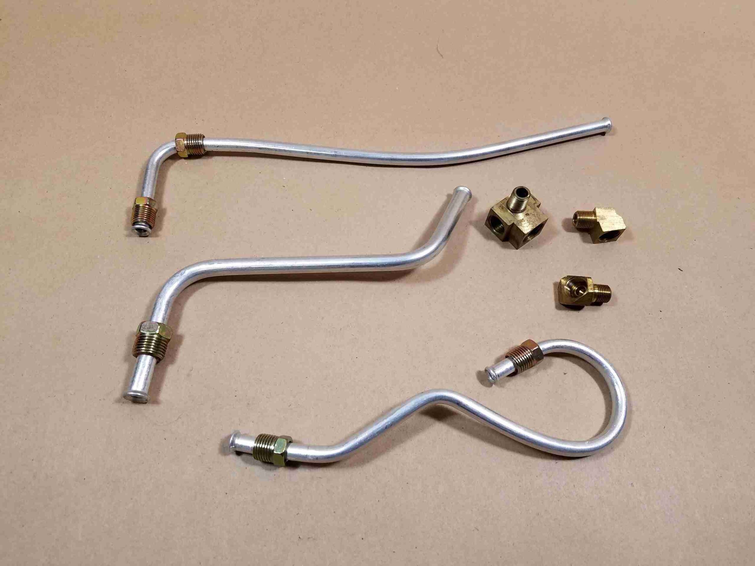 1964-65 Fuel Line Set, 1964-65 Tri Power, w/ fuel block